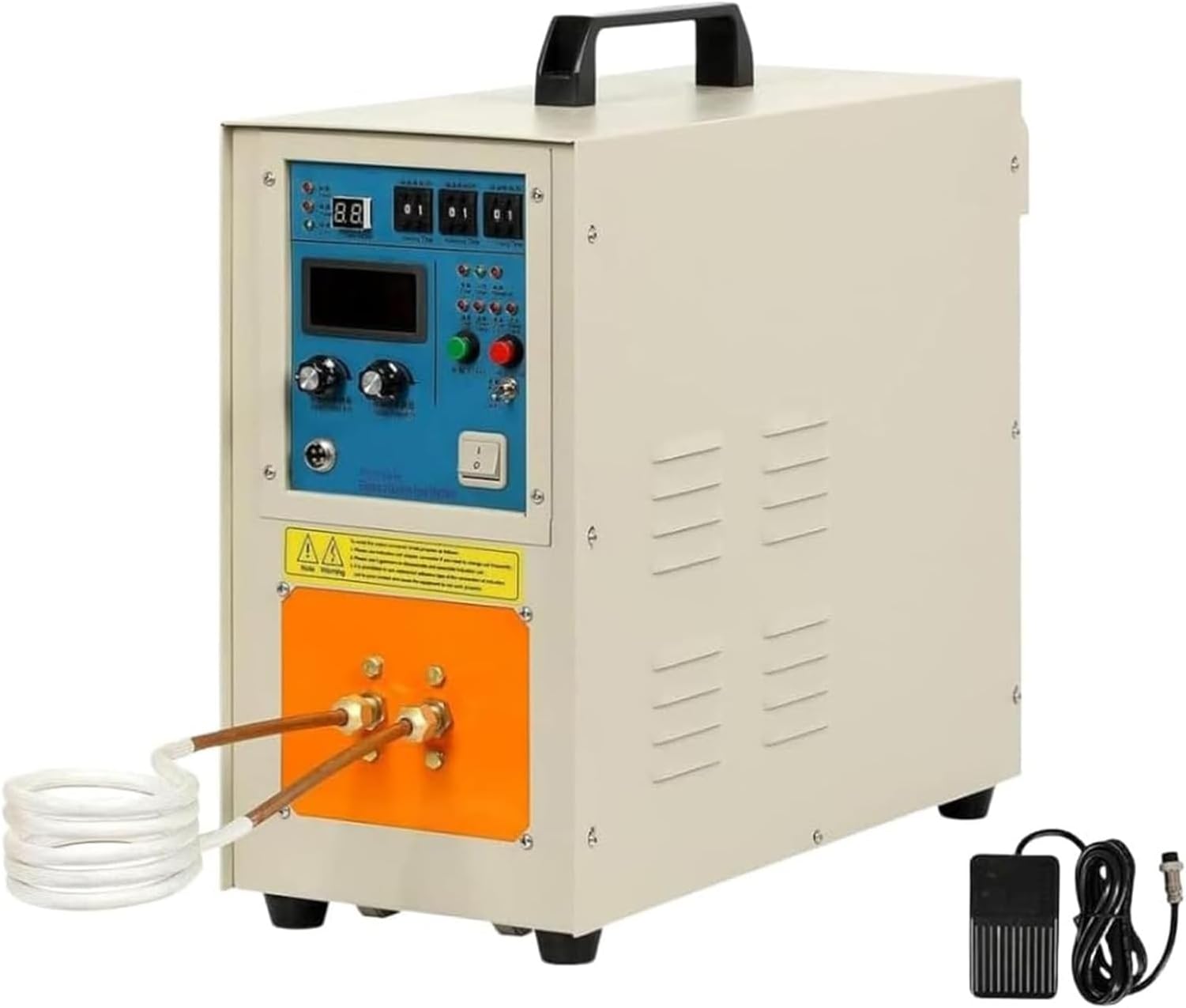 15KW Induction Forge Heating Machine Furnace High Frequency Induction Heater Furnace, 30-100KHz Heat Melting Welding Quenching Annealing Brazing Metal Melting Furnaces,110V