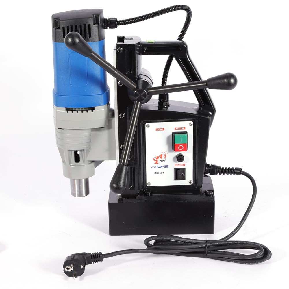 Trapano Magnetico 1680 W | Carotatrice Fresatrice Colonna Elettromica 3-28mm | 300 RPM Velocità mandrino (velocità a vuoto) Trapano a carotaggio magnetico