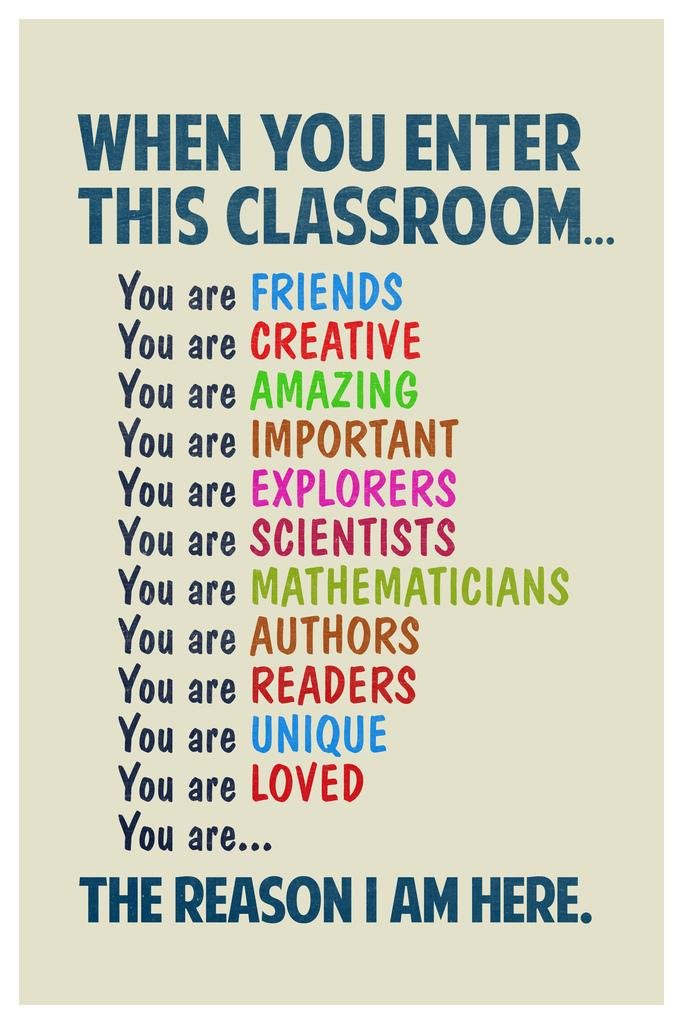 Laminated When You Enter This Room Poster Classroom Sign Educational Rules Teacher Supplies School Decor Teaching Toddler Elementary Learning Motivational Light Poster Dry Erase Wall Art 12x18