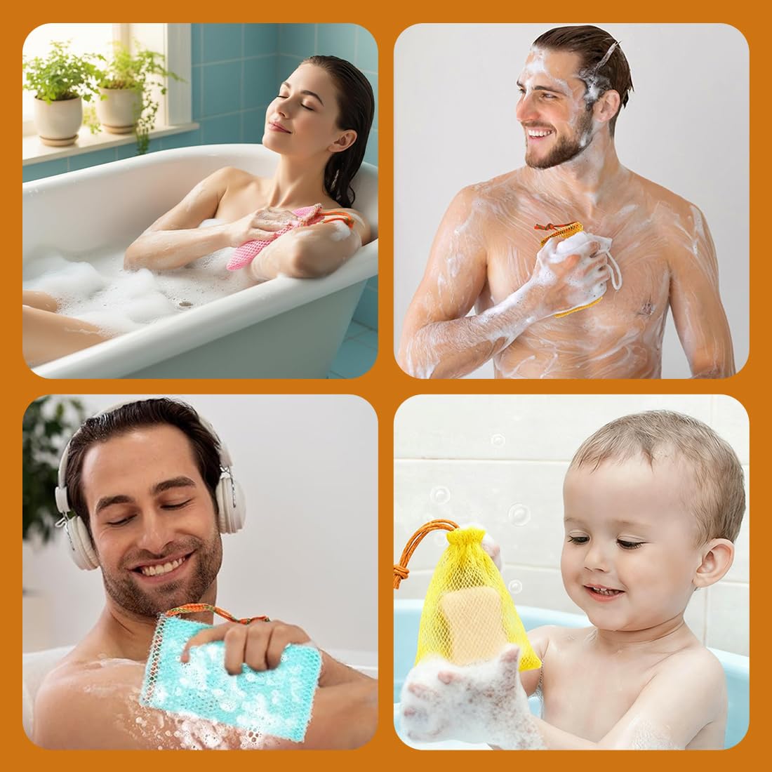 12 Sacchetti Porta-sapone In Rete Multicolore Con Coulisse, Esfolianti E Salvaspazio Per Doccia E Viaggio - 2