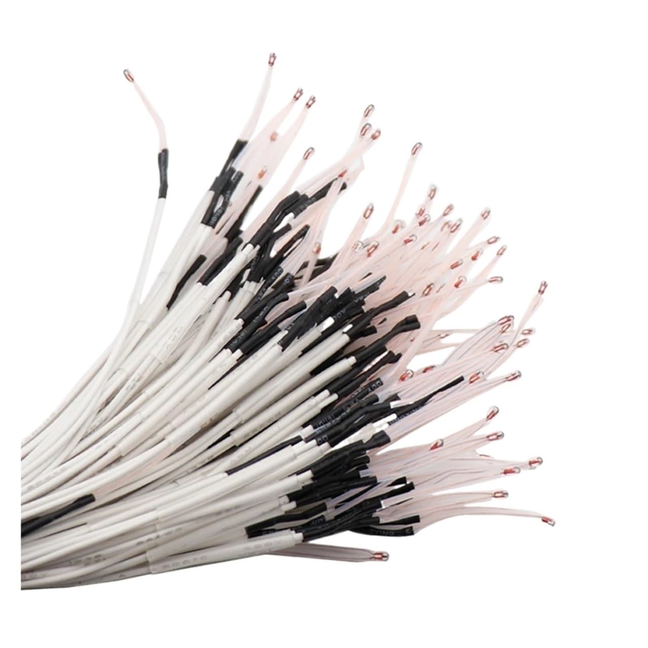 Termistor NTC Sensor Vidrio Sonda Temperatura Impresora 3D | Detección precisa, cable flexible, cama caliente, duradero(Without Terminal,20pcs)