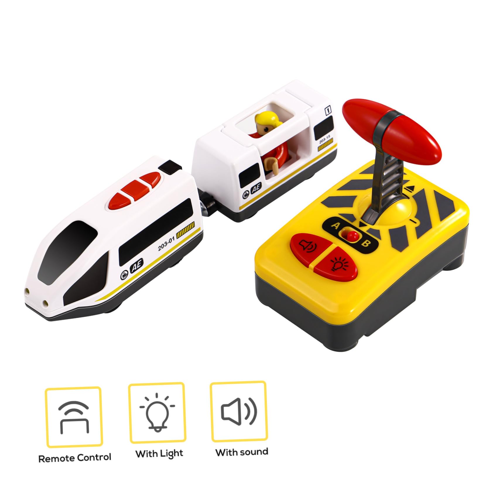 TOYANDONA Elektrische Eisenbahn, Mini-rc-eisenbahnmodell für Kinder, Kleinkind-modellset für Kinder von 2-4 Jahren, Pädagogisches Legierungsspielzeug Drinnen (ohne Batterie)