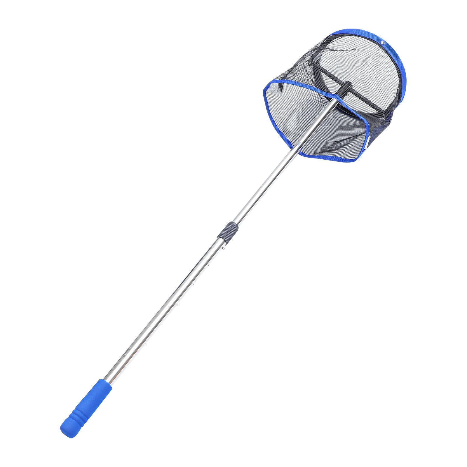 Abaodam Recogedor de Balones de Tenis de Mesa, Recogedor de Bolas Mango Telescópico, Acero Inoxidable y Nylon, Naranja, Ajustable, Portátil y Plegable, para Entrenamiento y Máquina