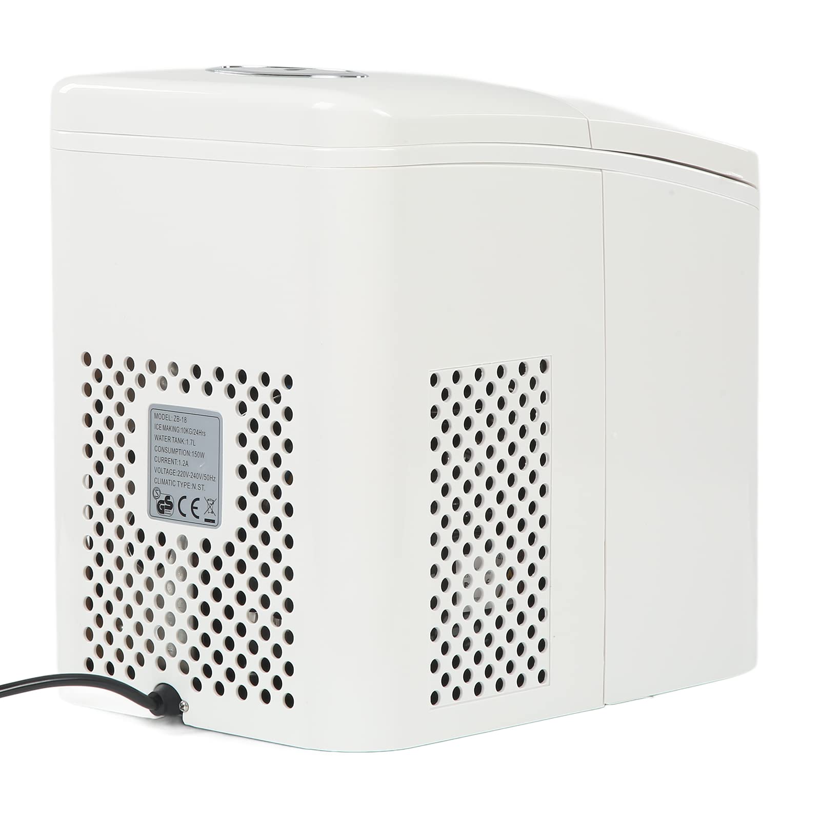 Máquina para Hacer Hielo Tipo para Encimera, 9 Cubitos de Hielo en 9 Minutos, 10 Kg en 24 Horas, con Autolimpieza, Ultrasilenciosa, 20-40 DB, para Bar en Casa (Enchufe europeo 220V)
