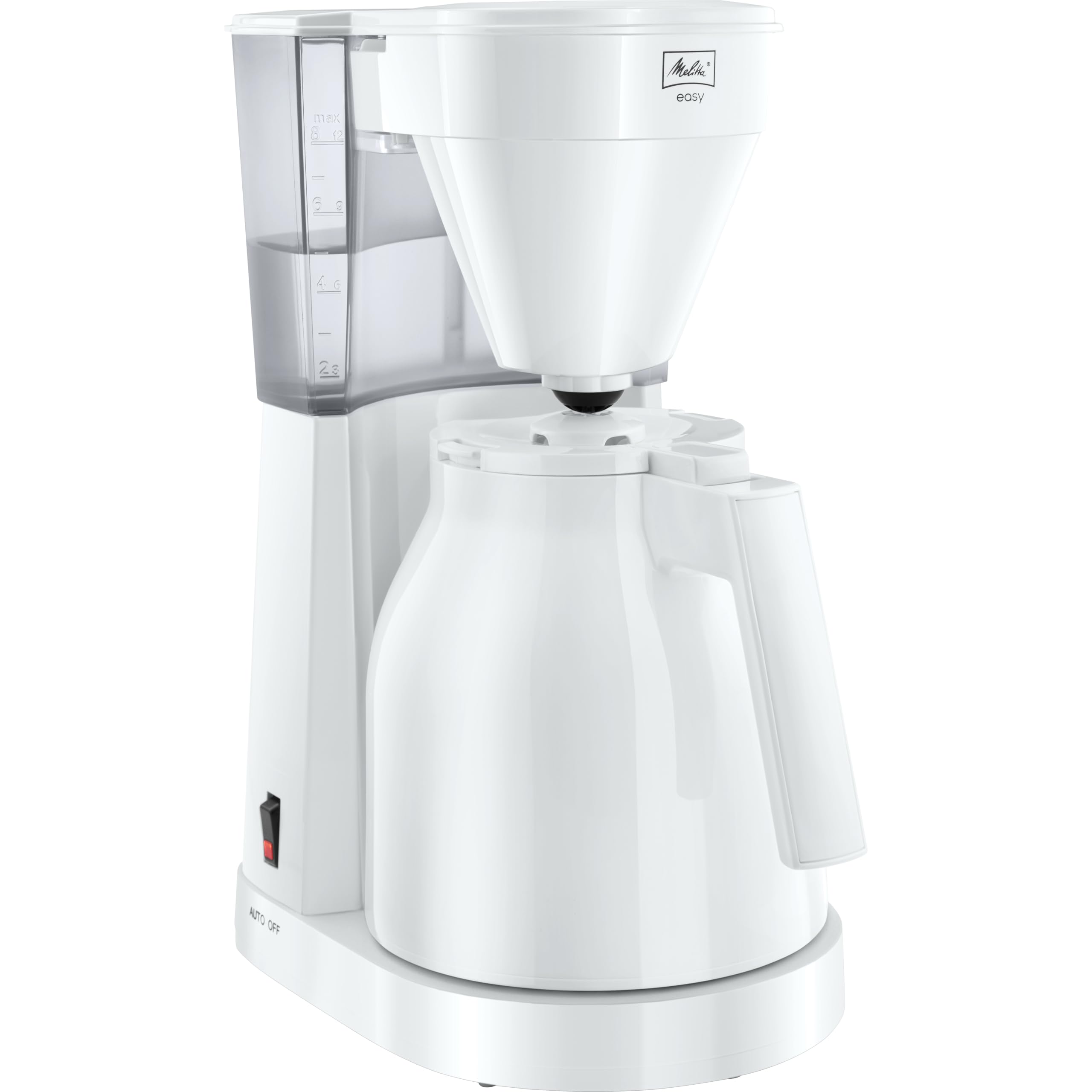 Melitta Easy Therm – Filterkaffeemaschine mit Thermkanne, für bis zu 8 Tassen Kaffee, in Weiß