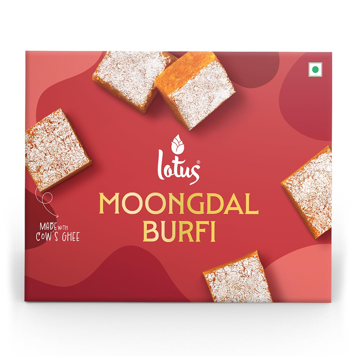 Lotus Moong Dal Barfi 250 g | Dil Khushal Burfi | Made with Special Cow Ghee | Sweets Indian Mithai | Diwali Gifts | Diwali Gift Pack for Family and Friends on Special Occasions | Diwali Gift Hampers | Pack of 1 (B0BVML8BL3) Amazon Price History, Amazon Price Tracker