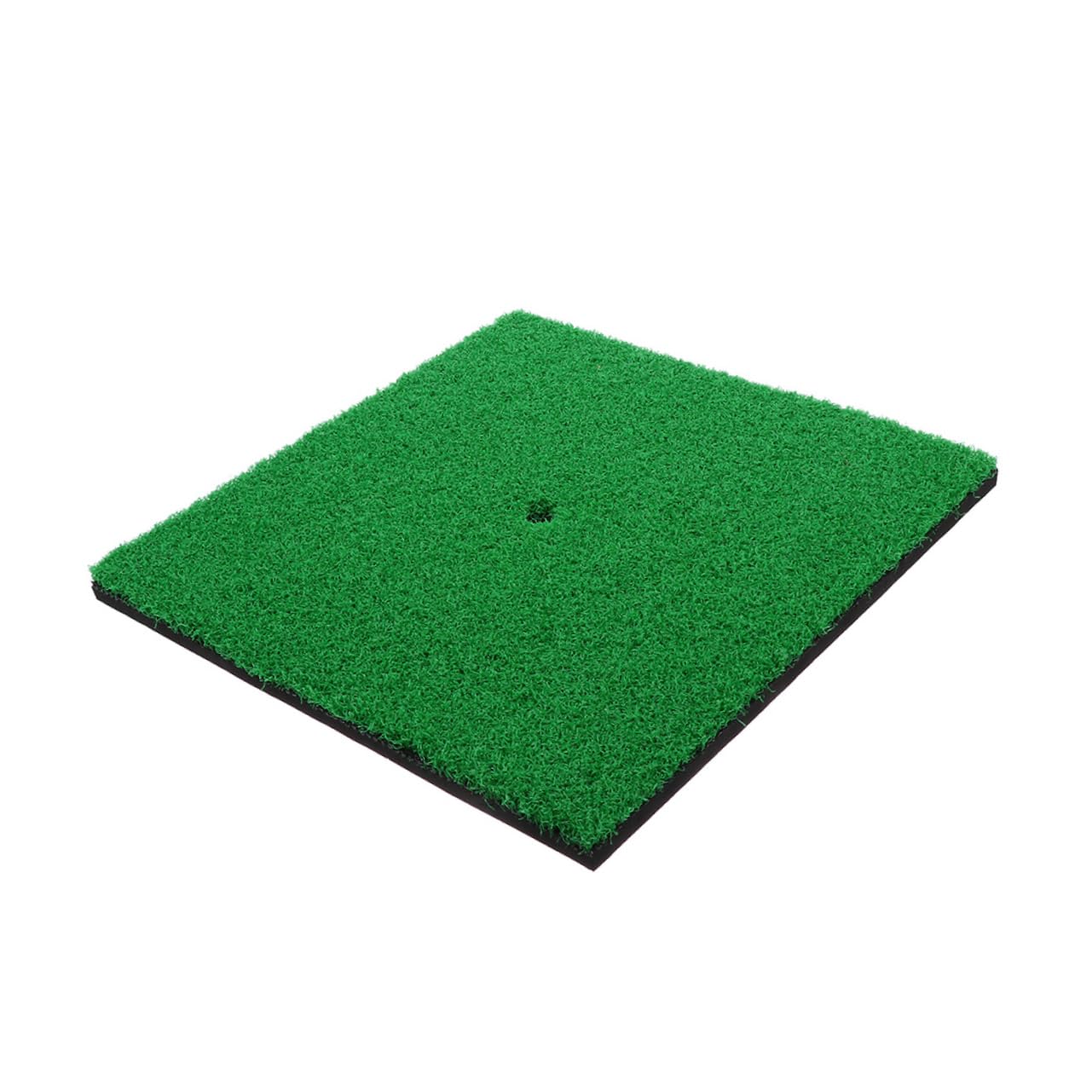 BESPORTBLE Golf Turf Mat Simulation Grass Pad for Indoor Golf Practice 30x30CM Golfing Hitting Mat Dark Green for Swing Training and Skill Development