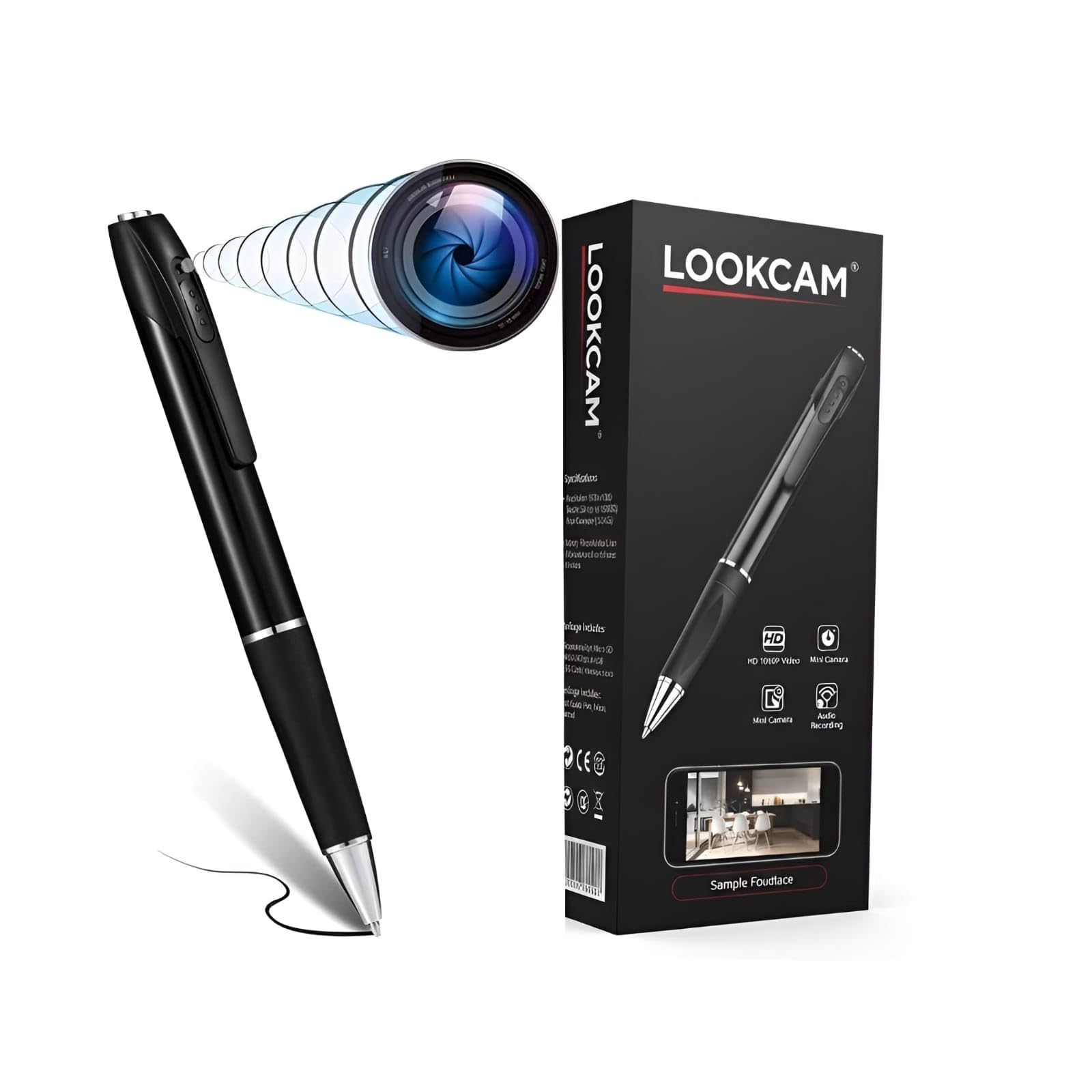 LOOK CAM Smart Life Digital Spy Pen Camera, HD Video Recording, Black-image-11