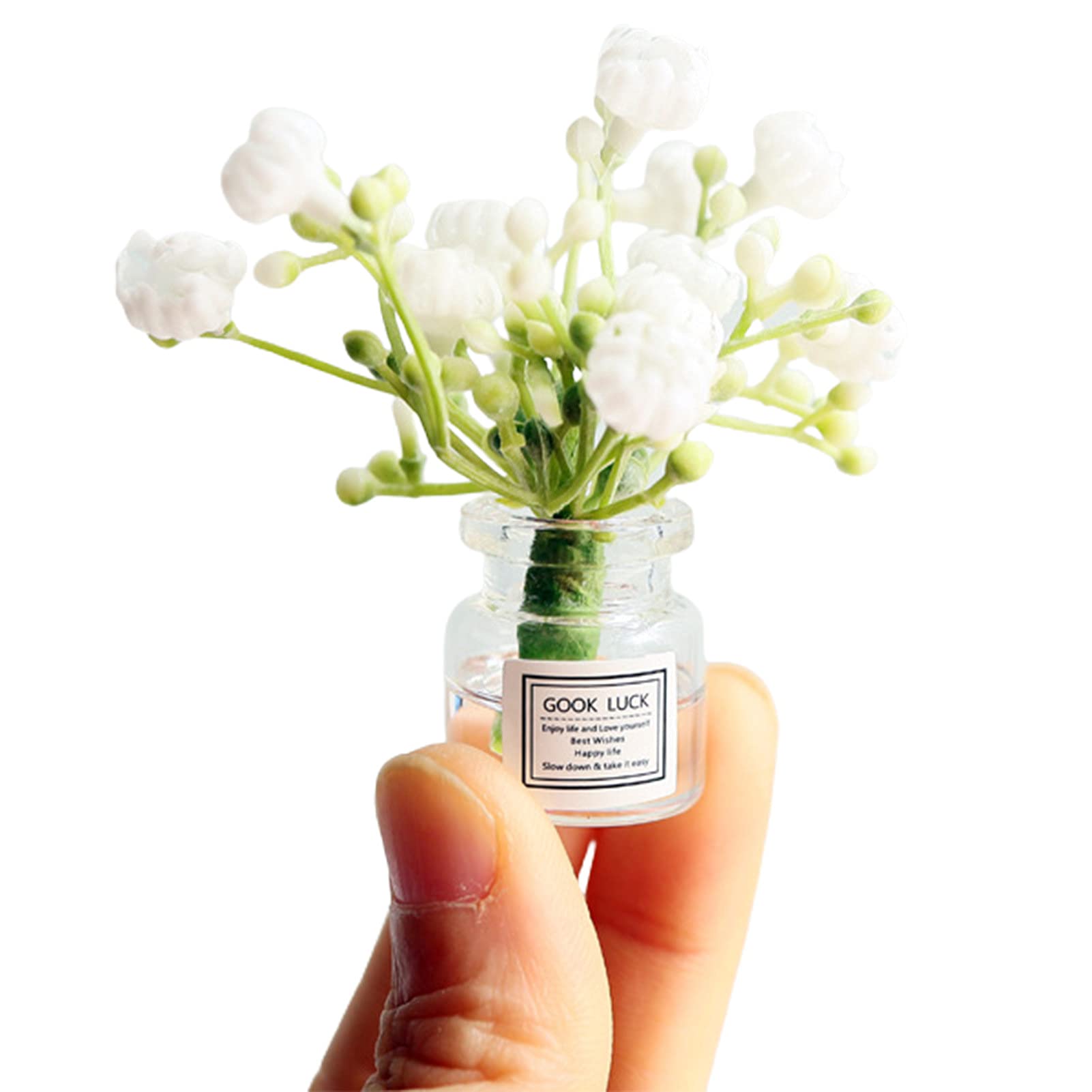 Jarrón De Flores Para Casa De Muñecas En Miniatura Hecho A