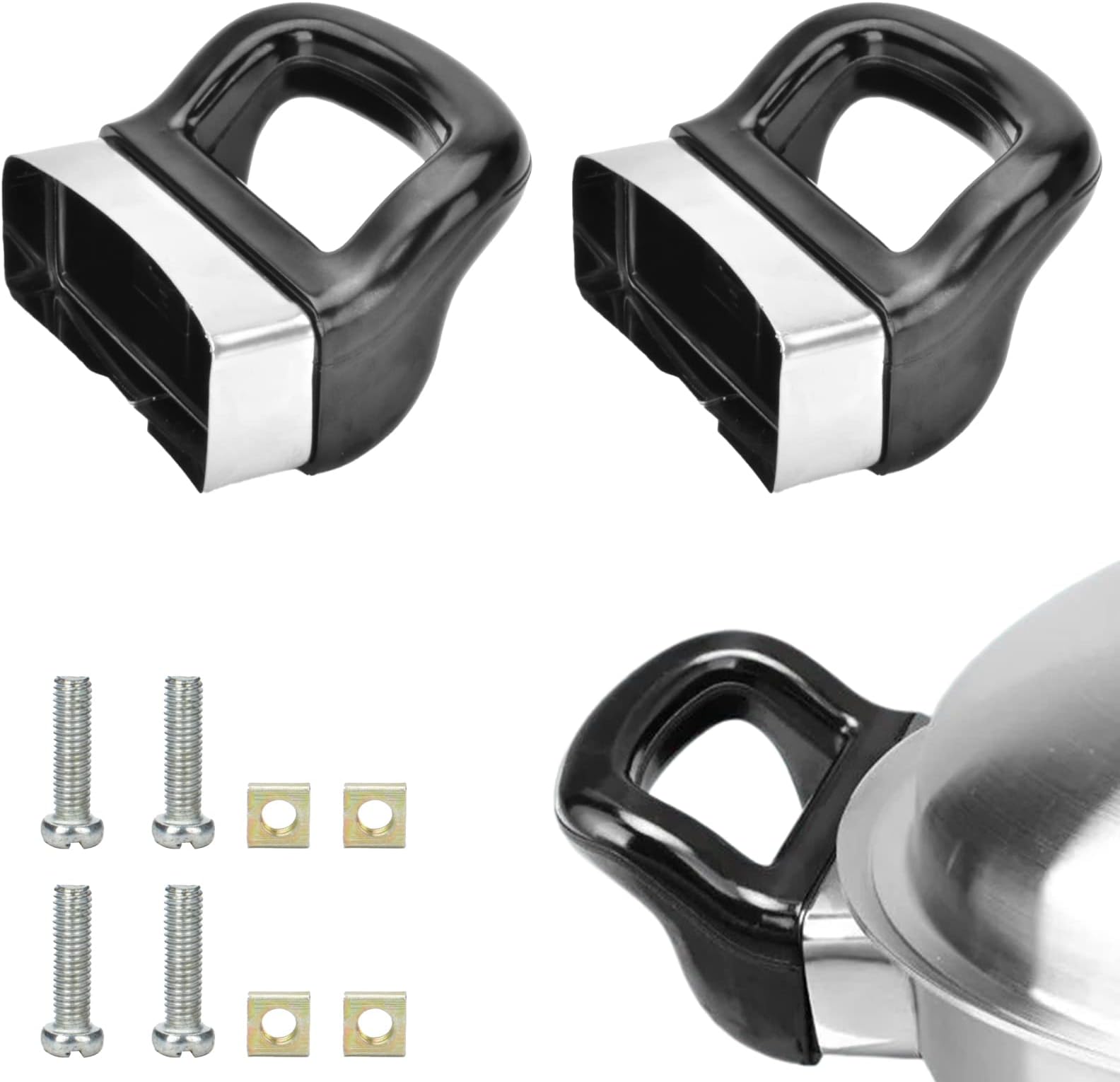 2 Pcs Pot Short Side Handles Replacement Pot Metal Handle Universal Pan Side Handle