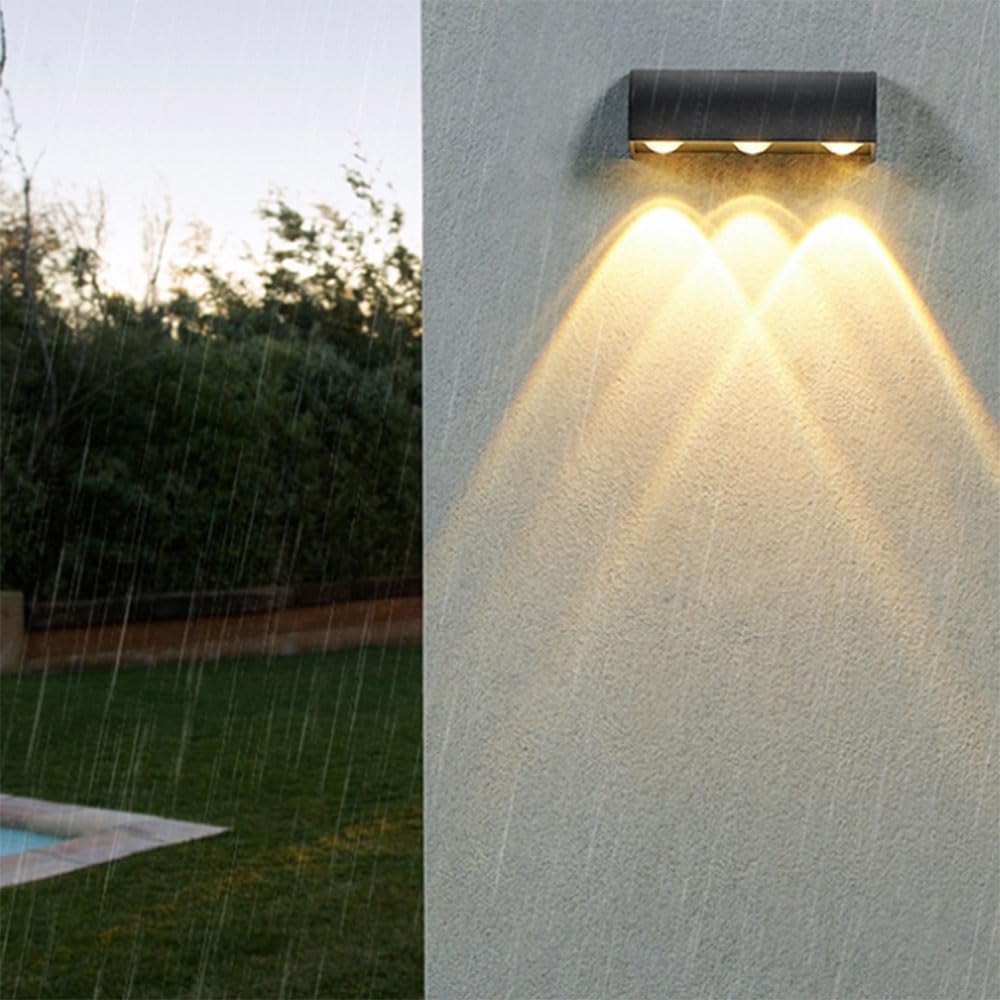 Applique Murale d'extérieur Noire à LED, Simple, Haute luminosité, intégrée, étanche IP65, en Aluminium, pour Maison, terrasse, Porche