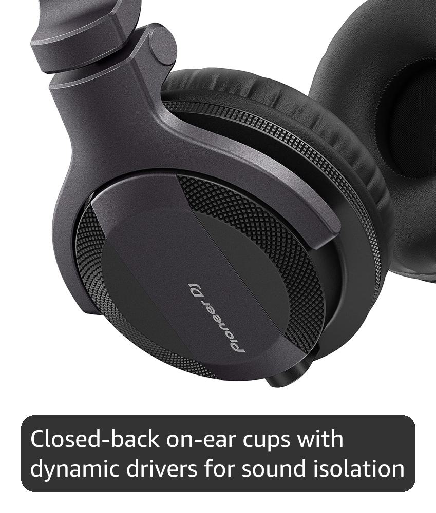 Pioneer DJ HDJ-CUE1 On-Ear Wired Headphones, Dark Silver