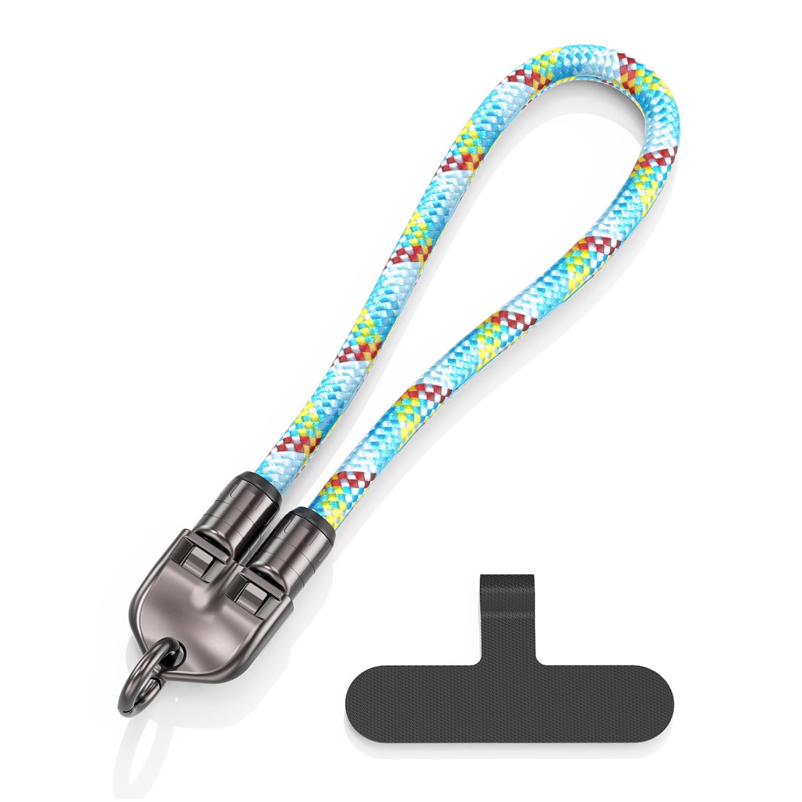 Maxtonser 30cm/11.8in Smartphone Lanyard Fast Charging Cable 2 In 1 Designs for Type C Phones Tablet with Fast Speed Data Transfer