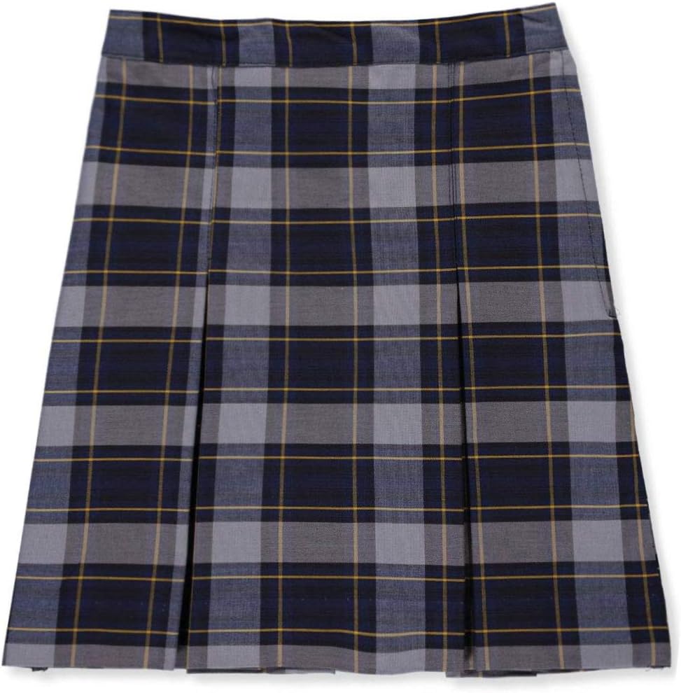 Cookie's Girls' 134 Box Pleated Skirt - Royal/lt. Blue/Gold *Plaid #57*, 8