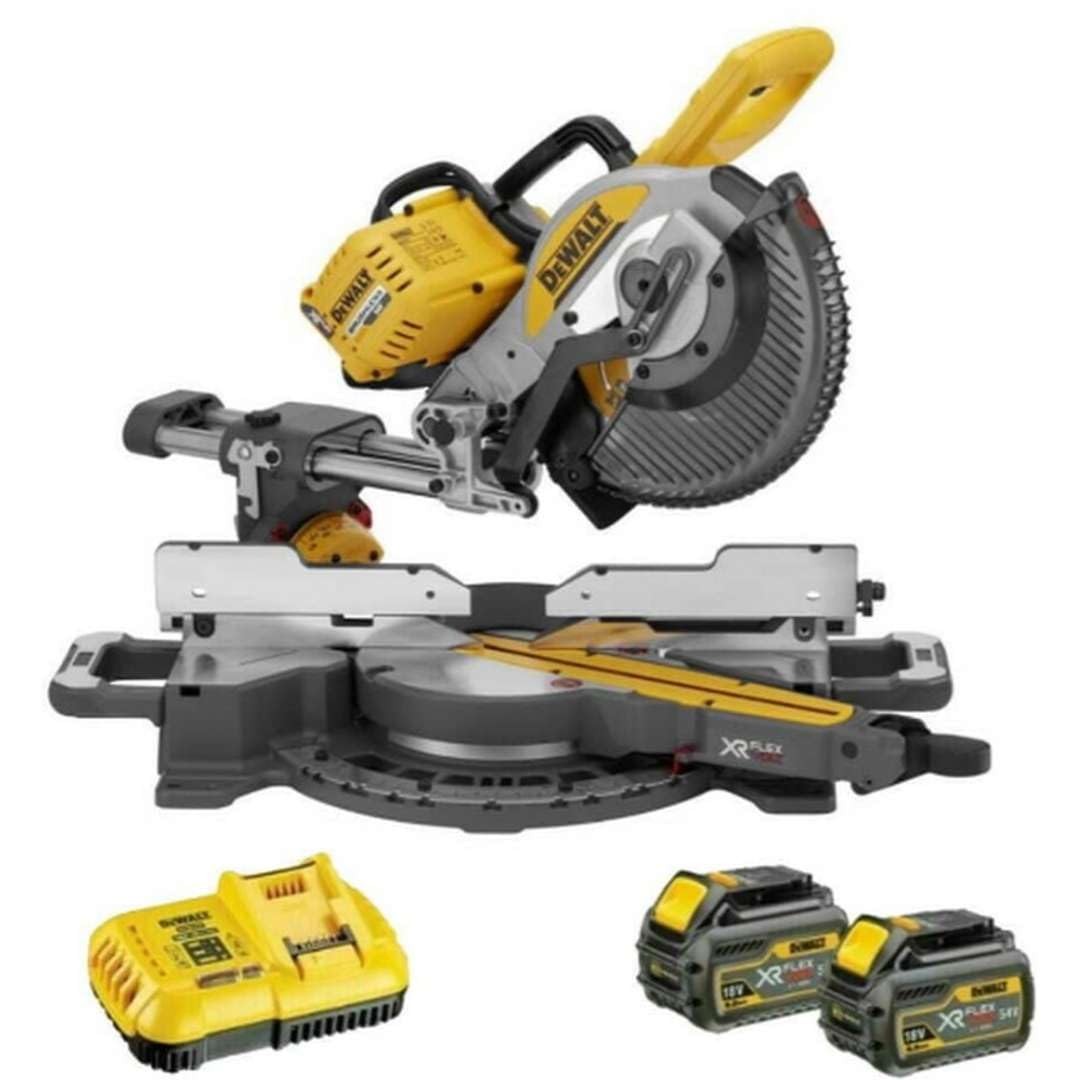 Dewalt – Sierra de inglete radial 54 V XR FLEXVOLT BRUSHLESS 250 mm + 2 baterías 2 Ah + cargador – Dewalt – DCS727T2-QW