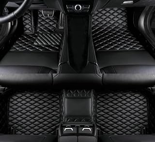 Custom Floor Mats for Volkswagen Jetta,Atlas,Golf GTI,Golf R,ID.4,Taos,Tiguan,Beetle,CC,Touareg Non-Slip Waterproof Protection Full Coverage Carpets Cargo Anti-Slip Liners (Pure Black)