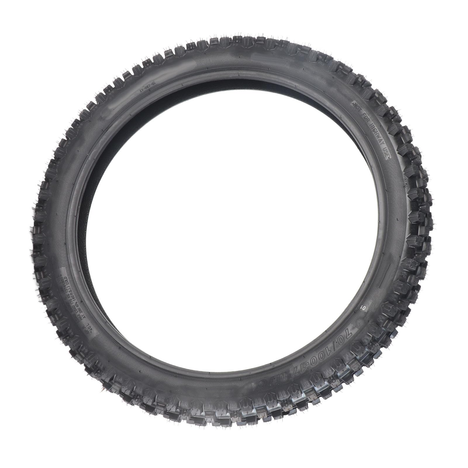 Dioche Ruota per Bici Kit Pneumatico in Gomma e Camera d'aria da 70/100-17 Pollici per Bici Pit Pro Trail e MX Enduro