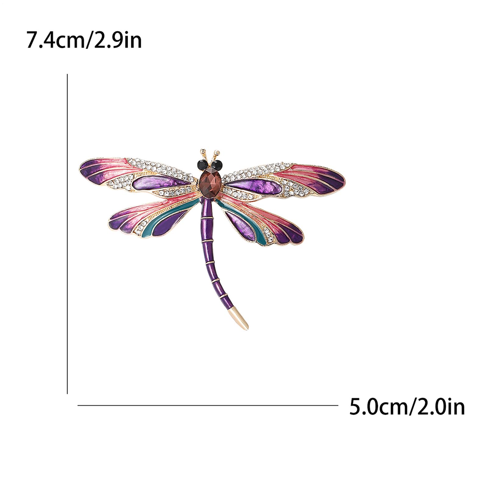 Broszka Ważka Szpilki Dla Kobiet, Stras Smok Fly Pins, Statement Animal Broszka, Ważka Biżuteria, Zwierzę Na Boże Narodzenie, Fly Smok Na urodziny, Walentynki, Rodzina