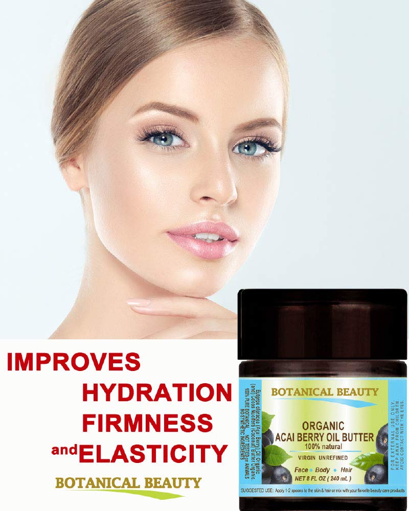 Buy Organic ACAI BERRY OIL BUTTER RAW VIRGIN UNREFINED for Face, Body