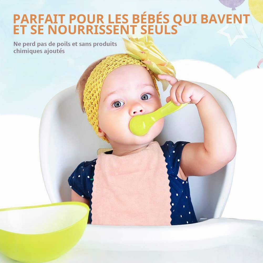 Orighty Lot de 50 serviettes de bain pour bébé en microfibre polaire corail, douces et absorbantes pour nouveau-né, pour peau sensible du visage, des mains et du corps, 17,8 x 22,9 cm