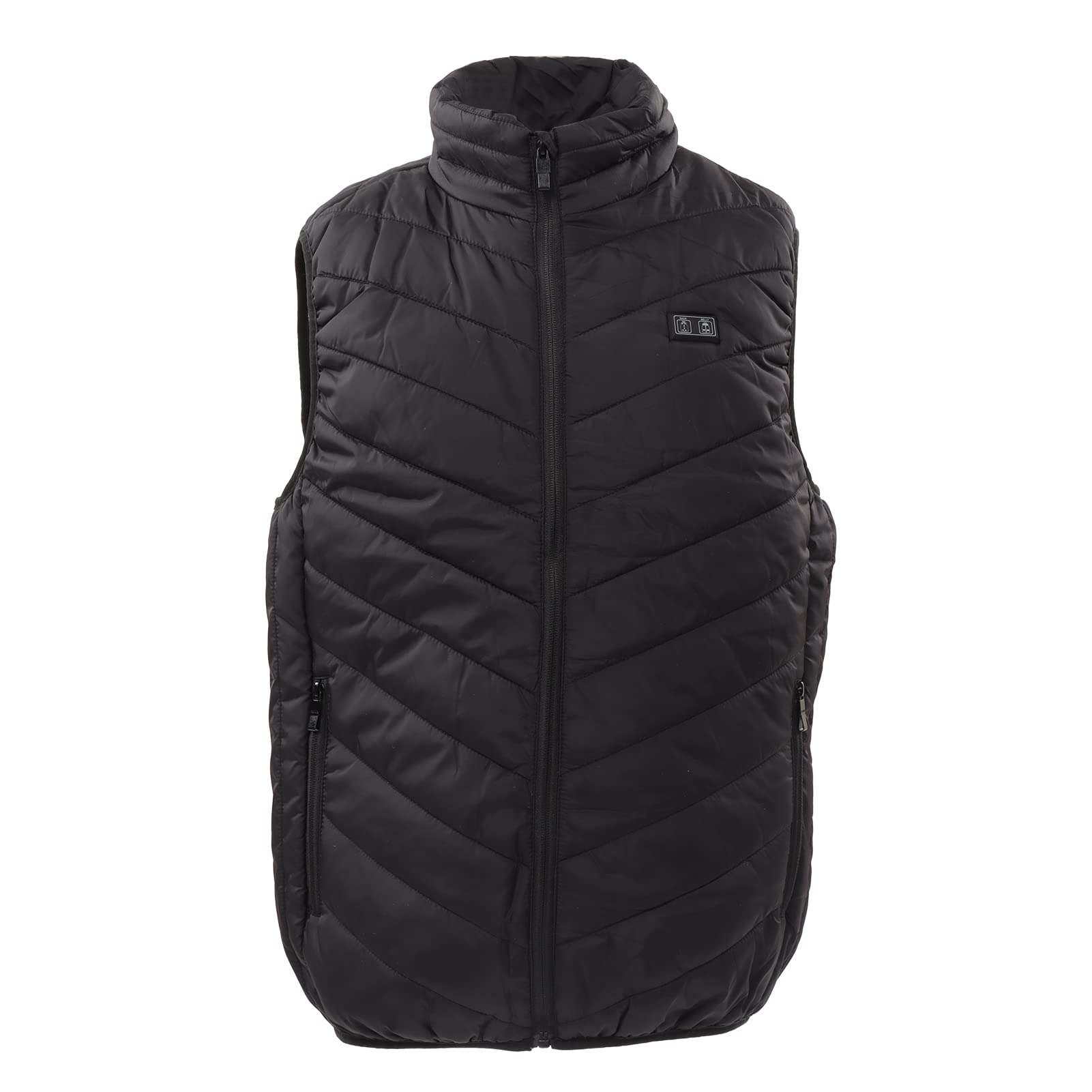 Fydun Gilet Riscaldato a 11 Posti Gilet Riscaldante Elettrico USB a Doppio Controllo Giacca Riscaldante per Vestiti Riscaldanti Neri per Esterni Invernali Famiglia Applicata XL
