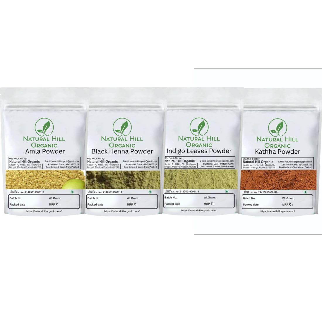 Hair Care Combo Powder - Katha - Henna - Amla - Indigo - 200 g- Pack of 4-for Hair Coloring and Conditioning- Plant Based Hair Care Powder-Natural-No Preservative-कत्था -मेंहदी -आंवला इंडिगो- पाउडर-image-49