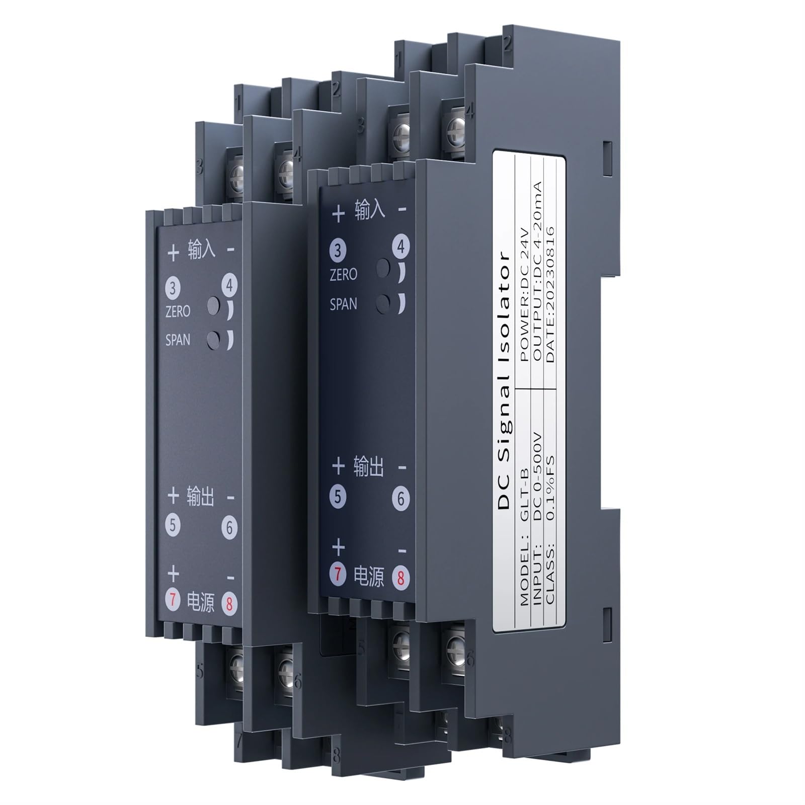 Convertisseur d'isolateur de signal CC entrée -5V-5V et sortie 0-5V