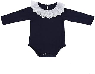 Mono para recién nacido, mono de algodón transpirable para niña para ropa de primavera y verano(azul marino, 66)
