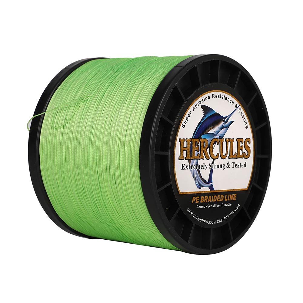 Hercules Super Strong 300M 328 Yards Braided Fishing Line 20 LB Test for Saltwater Freshwater PE Braid Fish Lines 4 Strands