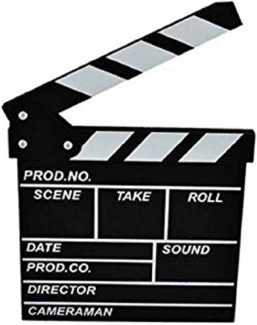 wooden Clapboard Director Film Movie Cut Action Scene Slateboard Clapper Board Slate Black