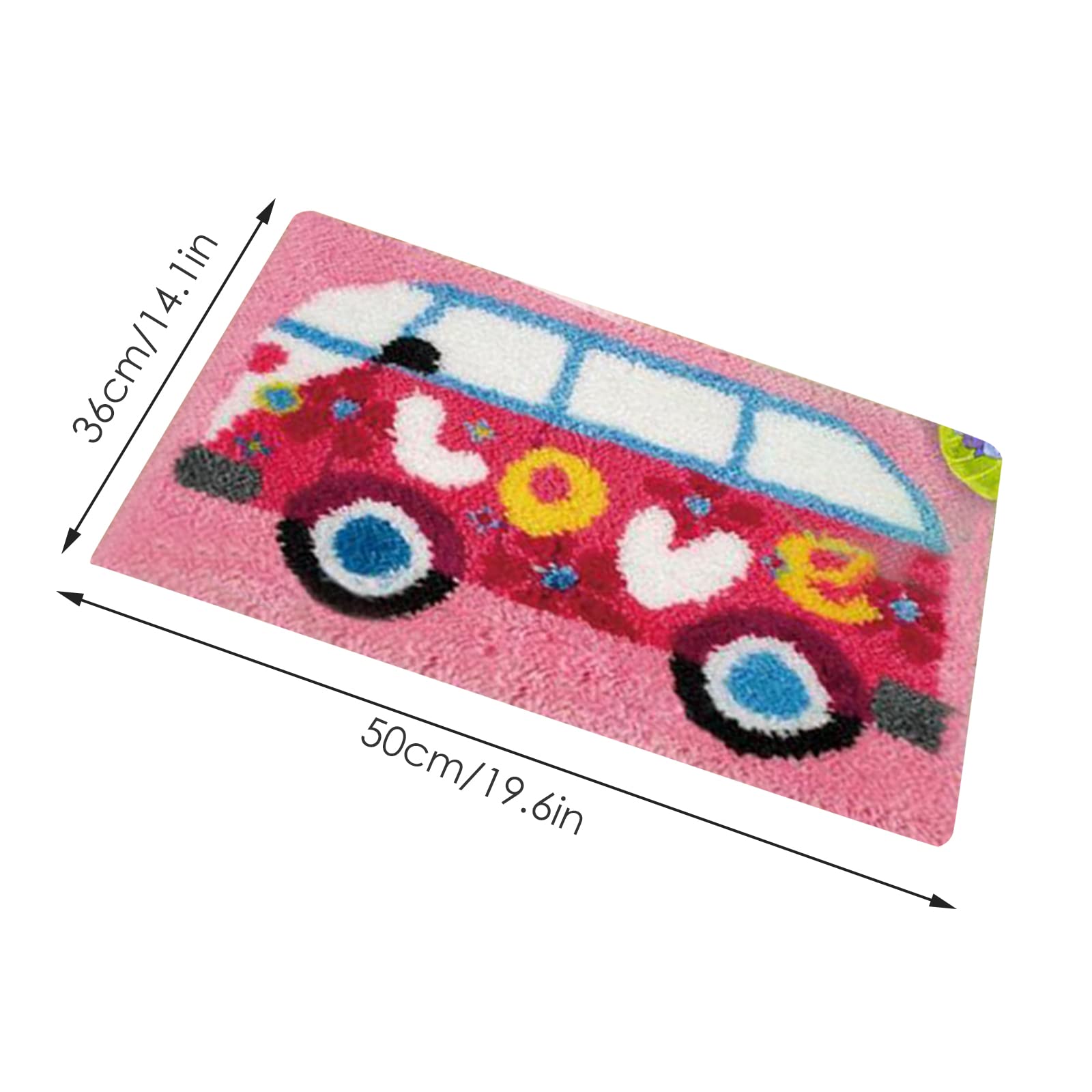Kit DIY Tapis/coussin Au Crochet Pour Débutants (latch Hook) - Motif 'Mère Cerf', Toile 43x43 Cm - 6
