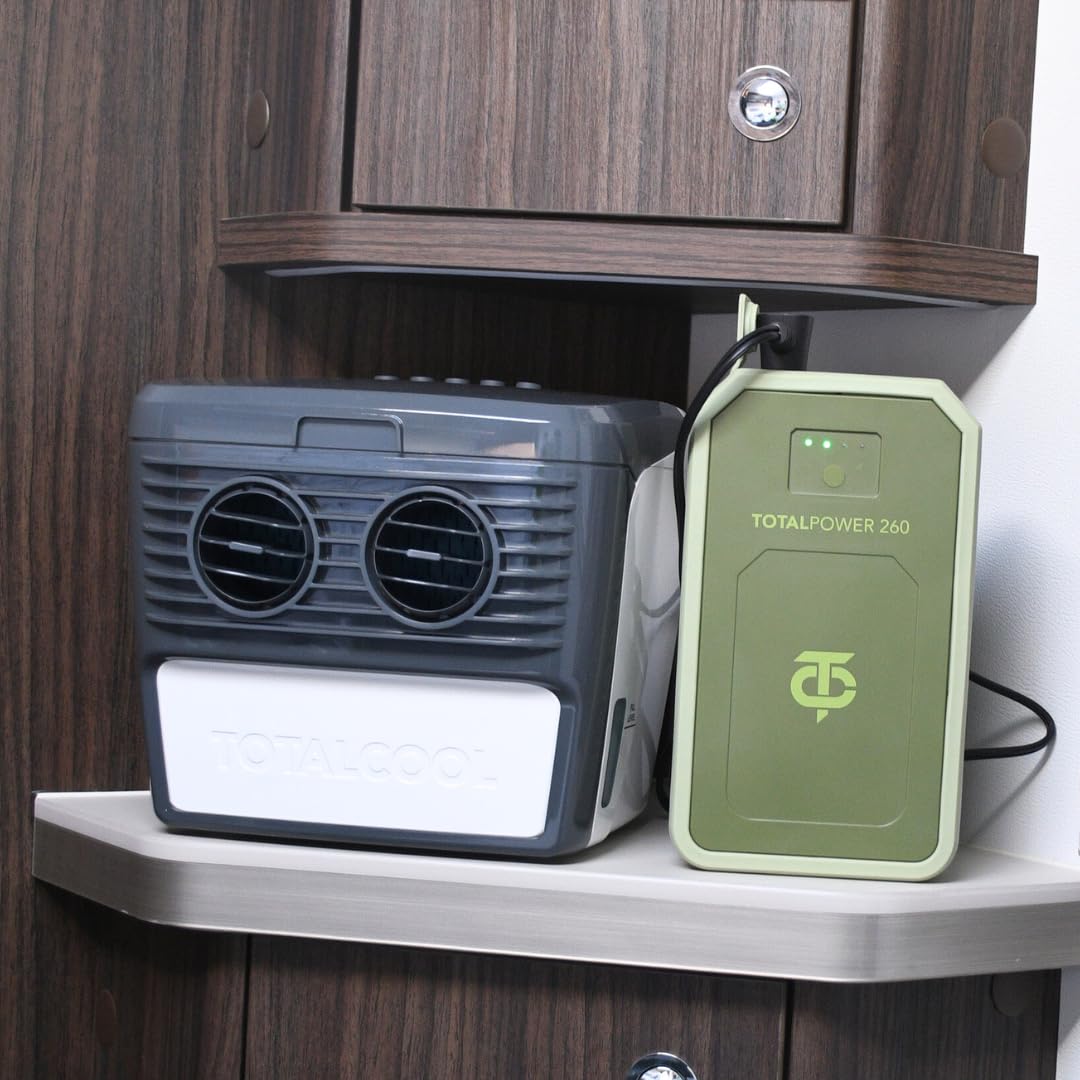 TOTALCOOL 3000 - REFRIGERADOR DE AIRE EVAPORATIVO PORTÁTIL 12V / 24V / AC - CARAVANA - AUTOCARAVANA - NAVEGACIÓN