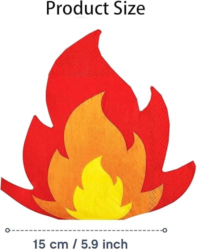 Miniatura 2 de Servilletas de papel para camión de bomberos, servilletas de llama de fuego, servilletas de bebidas desechables de papel para decoración de fiesta