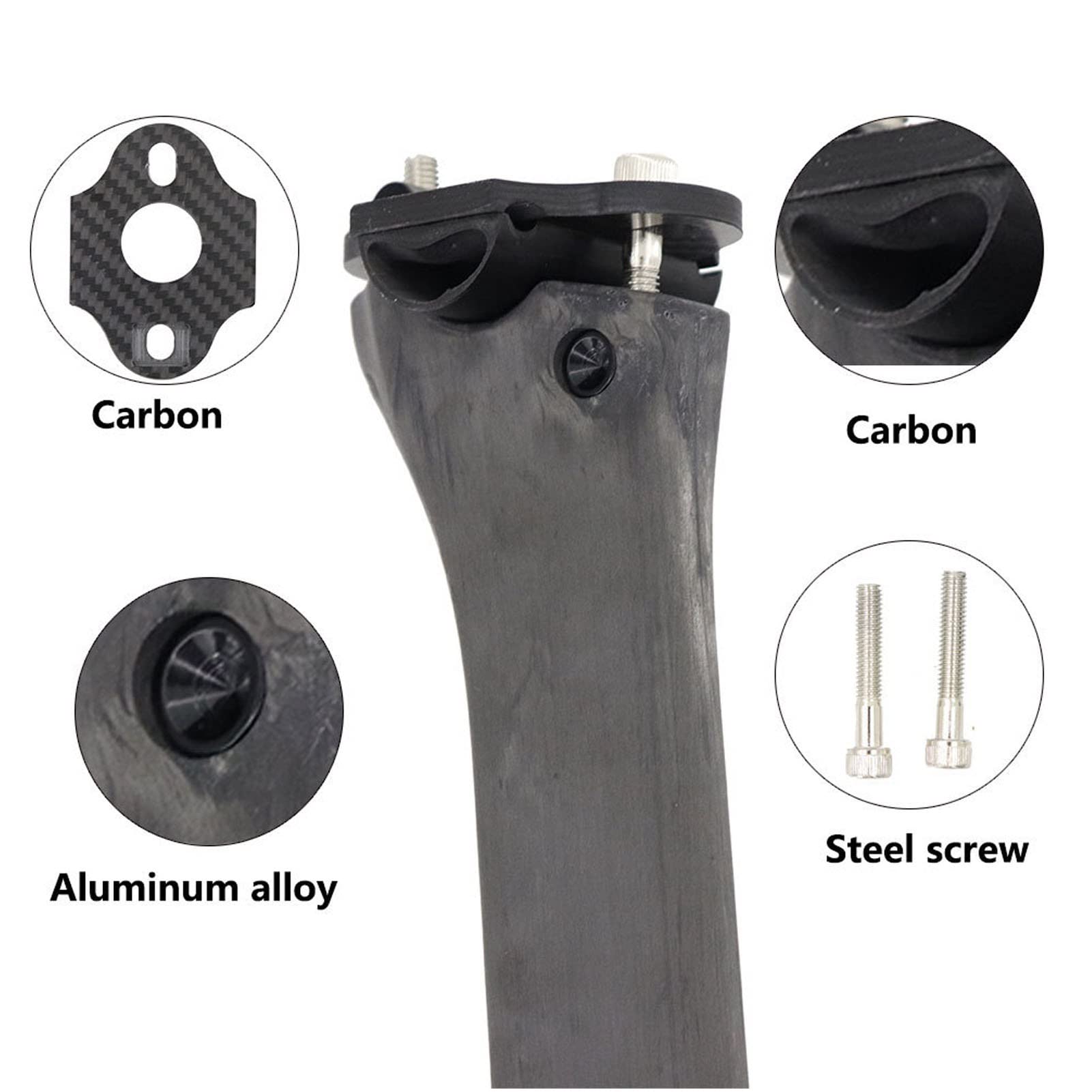 340mm Carbon Fiber sztyca siodełka do sztycy siodła F10 F12 Ultralekka z włókna węglowego do roweru górskiego szosowego