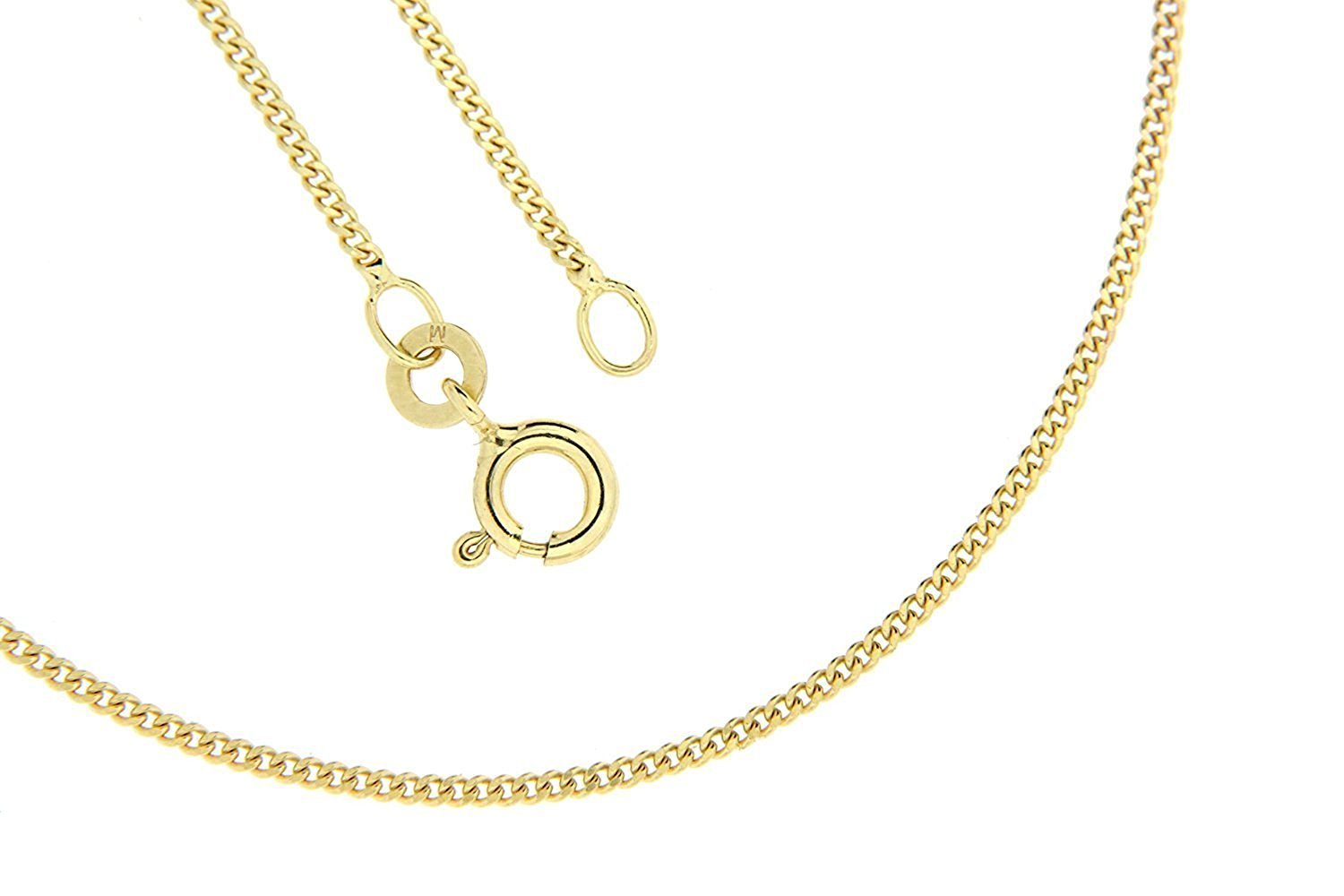 PRINS JEWELS 14 Karat 585 Gold Feine Panzerkette Gelbgold Kette – Breite 0.90 mm - Länge wählbar