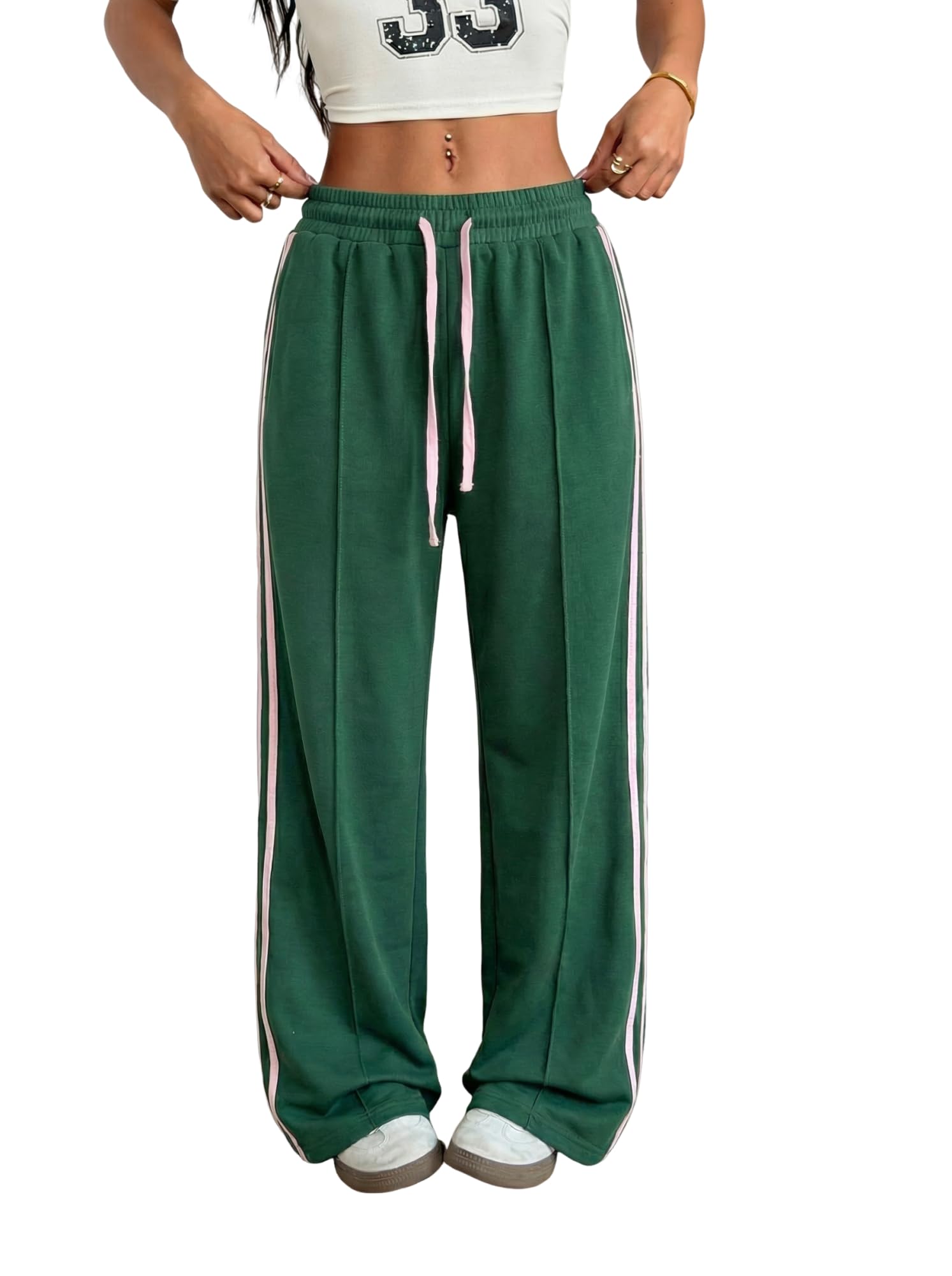 ZAFUL Womens Wide Leg Sweatpants Y2K Gothic Graffiti