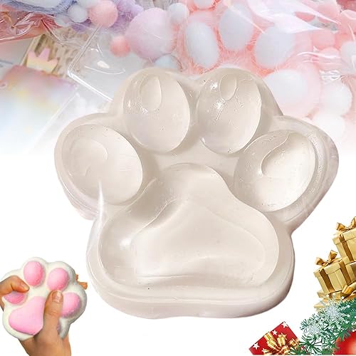 Miniatura 6 de Juguetes blandos de pata de gato, hechos a mano Taba Squishy Big Cat Paw Juguetes de silicona para apretar juguetes para aliviar el estrés, juguetes