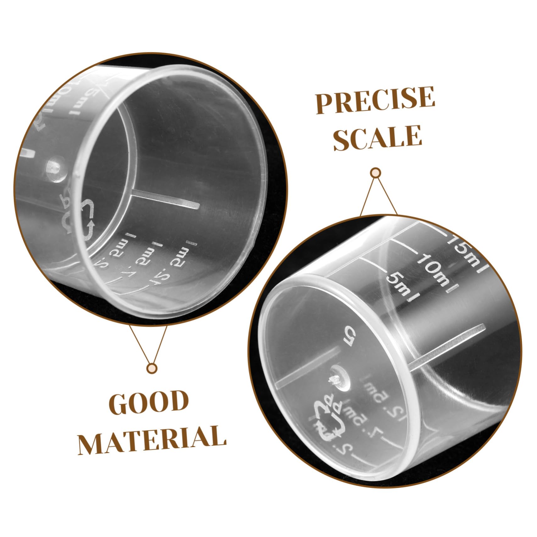Cabilock Taza Medidora De Plastico Tazas Medidoras Minitaza Taza De Medicina Medición Vasos Medidores De Resina Epoxi Vaso Medidor De Liquidos El Plastico Reutilizable 100 Piezas*4