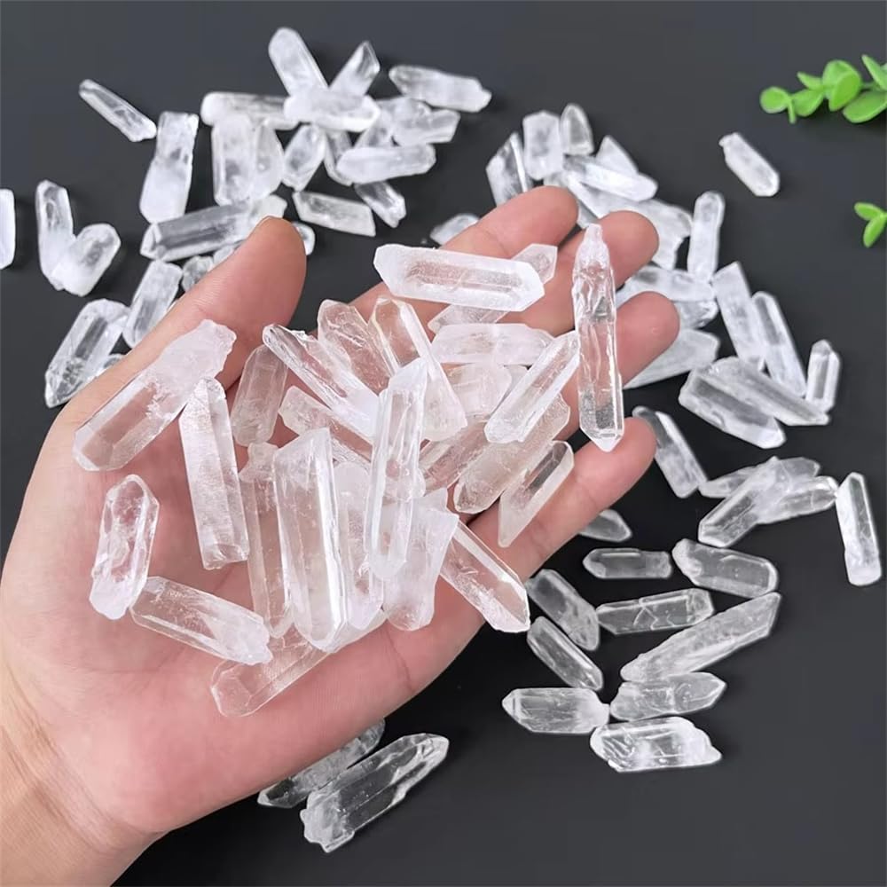 AARTERZZA 190-200g 1 Bag of Wands Crystal Quartz Transparent Polished Raw Carved Tips