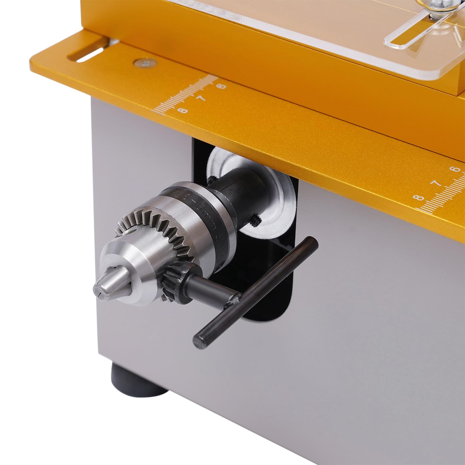 9000 RPM Sega circolare da tavolo con 4 lame per sega, 300 W, mini sega elettrica da tavolo con spessore di taglio 0-29 mm, per taglio, levigatura, lucidatura, intaglio