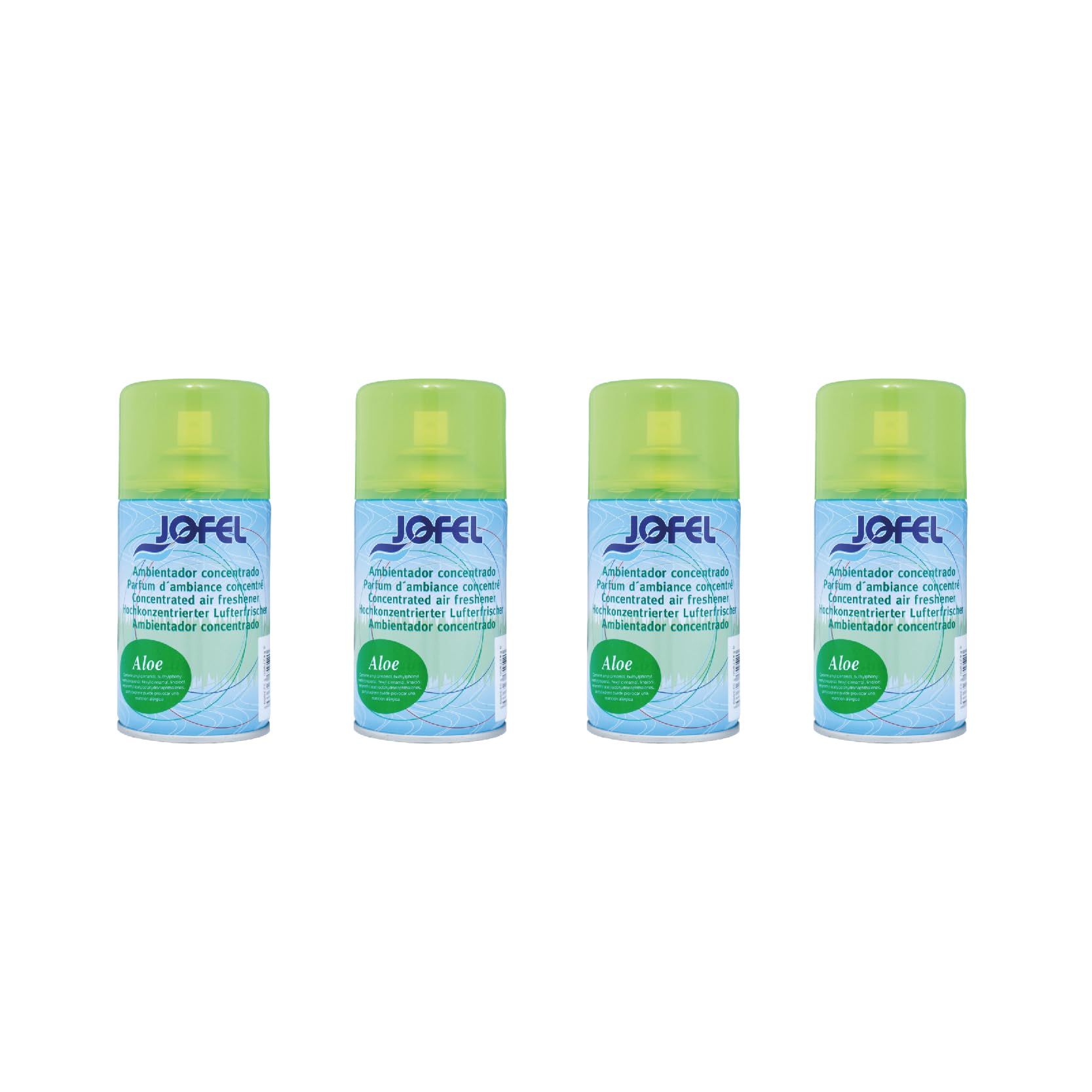 Jofel AKA2016 Lot de 4 désodorisants concentrés à l’aloe, 0,25L