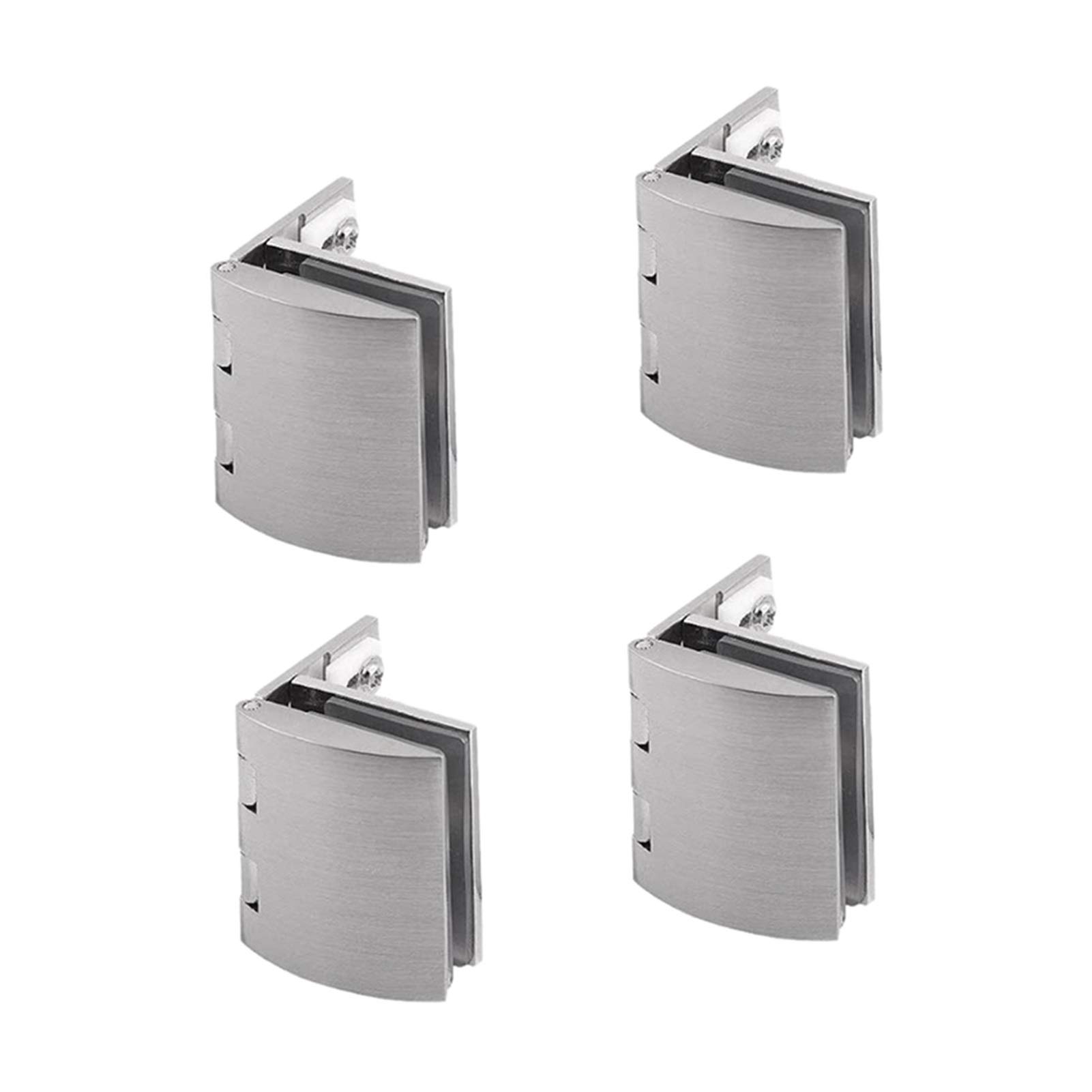 Zestaw 4 zacisków szklanych, regulowany 5-8mm, zawias DIY do szklanych drzwi szafki, szklana szafka na wino drzwi szafki montowane na ścianie