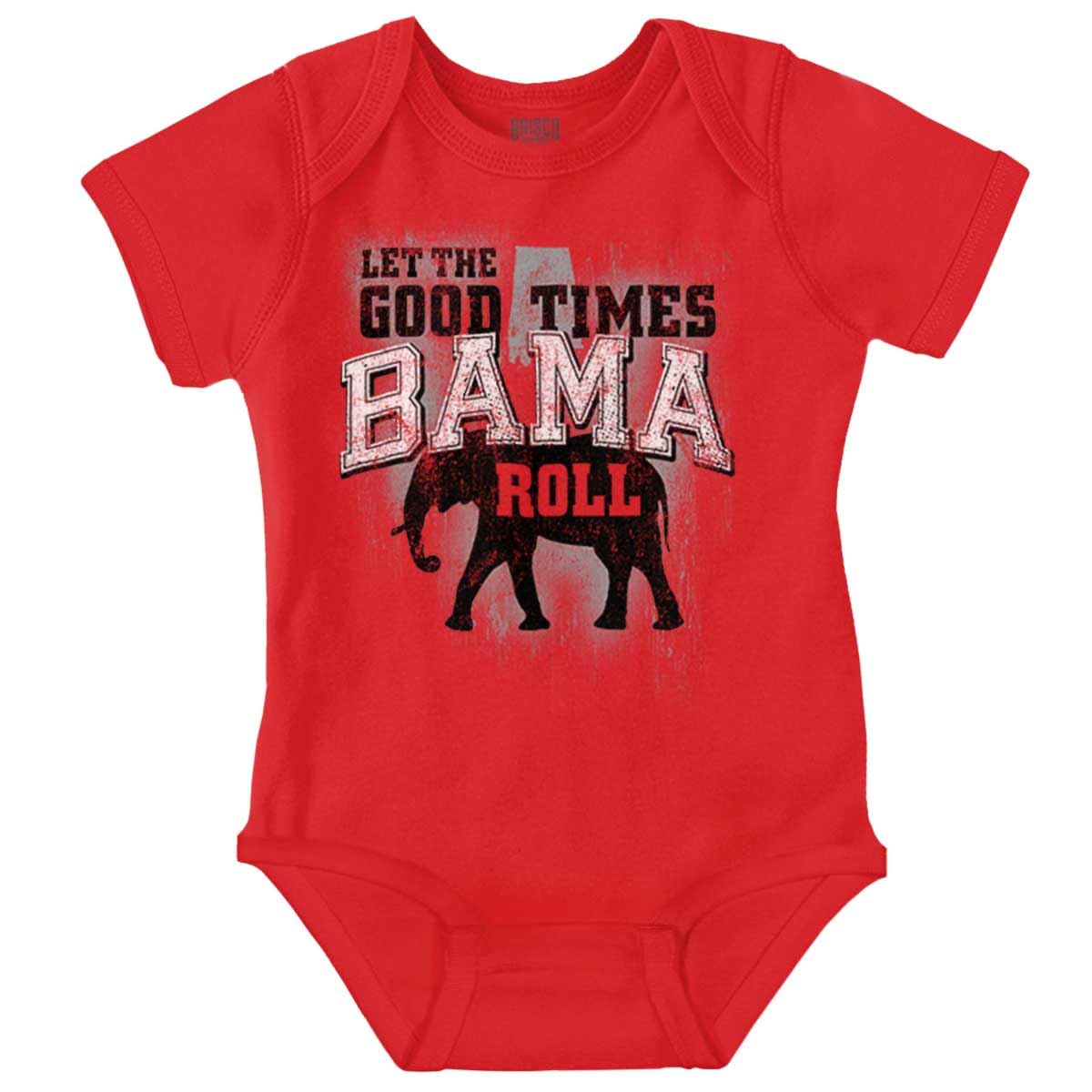 Brisco Brands Let The Good Times Roll Cool Alabama Baby Romper Boys or Girls