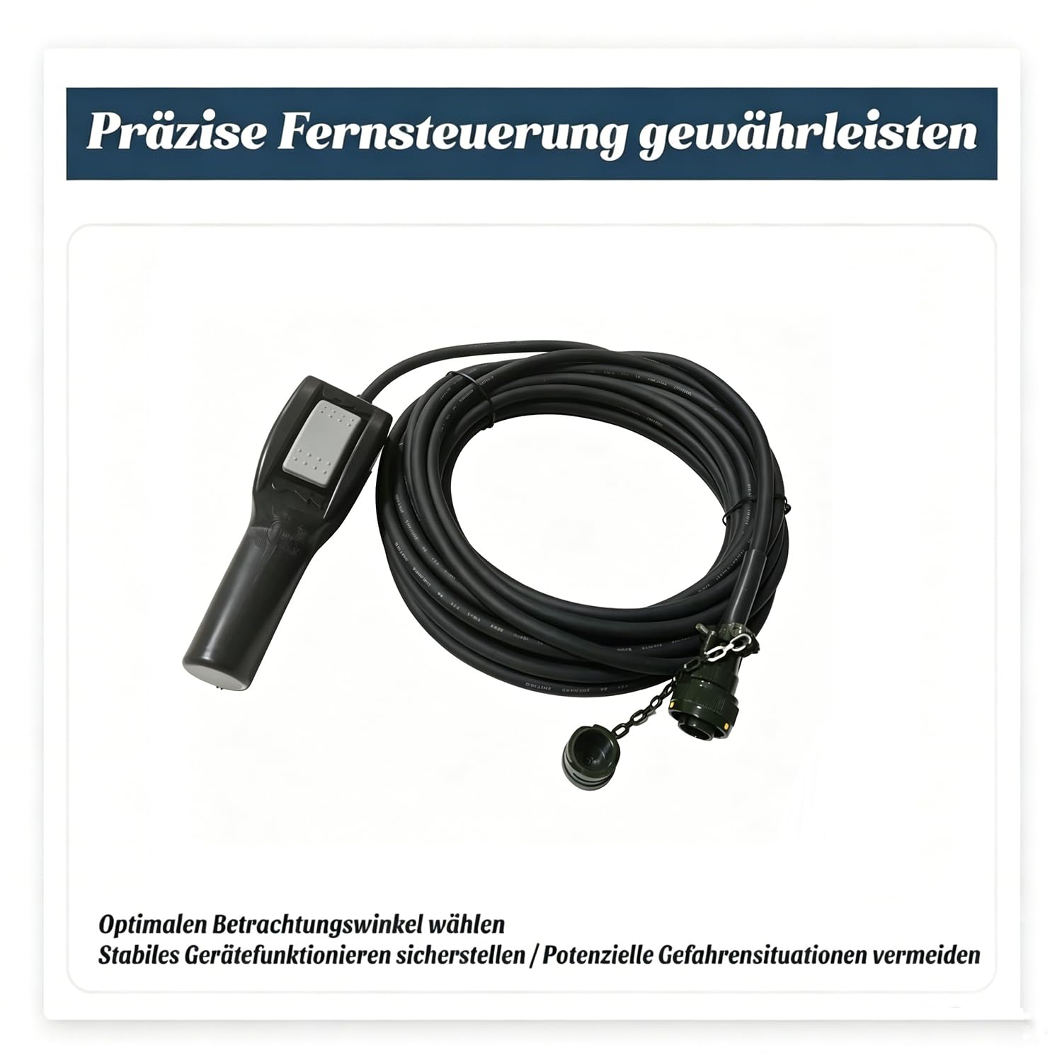 WARN 85394 ręczny pilot do wciągarki linowej, przewodowy pilot zdalnego sterowania do wciągarki linowej DC, kabel 33" (10 m), do offroad, przyczepy kempingowej i warsztatu