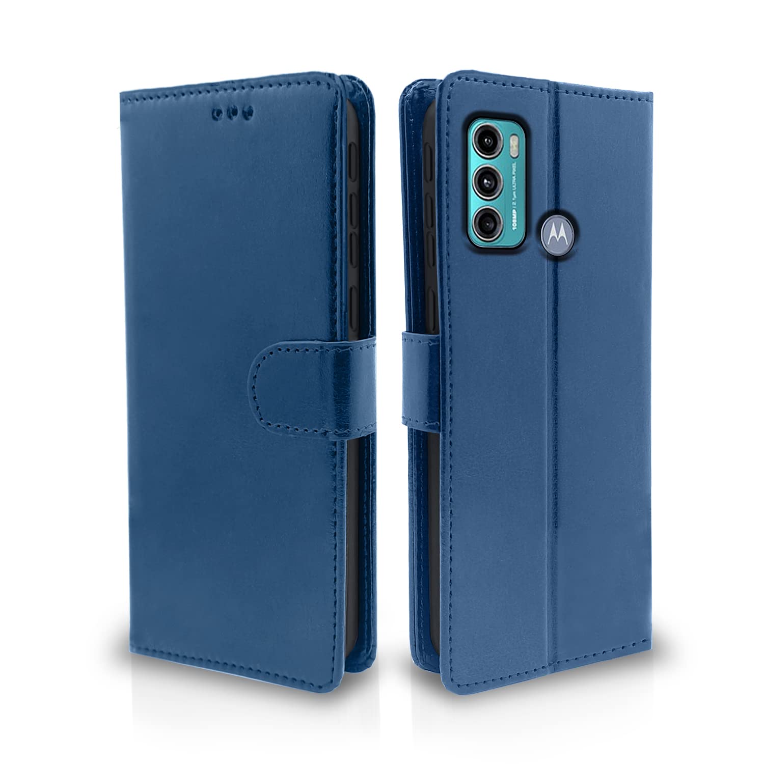 Pikkme Moto G60 / G40 Fusion Flip Cover | PU Leather Finish | 360 Protection | Wallet & Stand | Strong Magnetic Flip Case for Moto G60 / G40 Fusion (Blue) (B09PN2FM99) Amazon Price History, Amazon Price Tracker