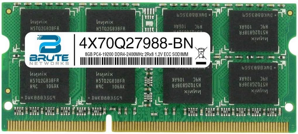 4X70Q27988-BN - 8GB DDR4-2400Mhz 2RX8 ECC SODIMM (Compatible with OEM PN# 4X70Q27988)