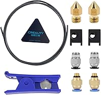 Vista 1 de Creality Upgrade Kit de impresora 3D con tubo de PTFE ultra suave 1M, cortador de tubo de teflón PTFE, accesorios neumáticos y calcetines MK8