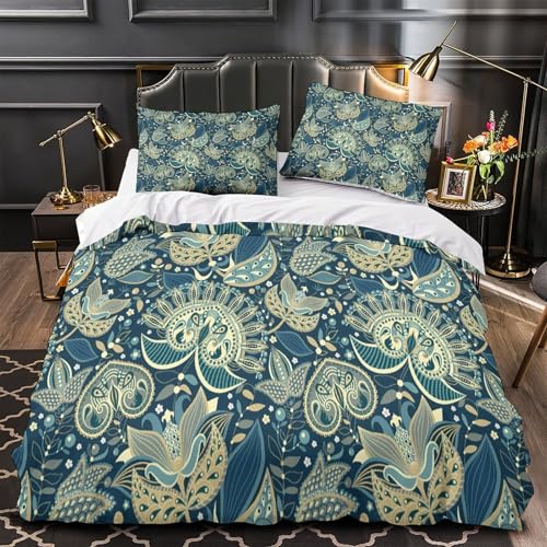 Parure de lit microfibre King vintage paisley chic