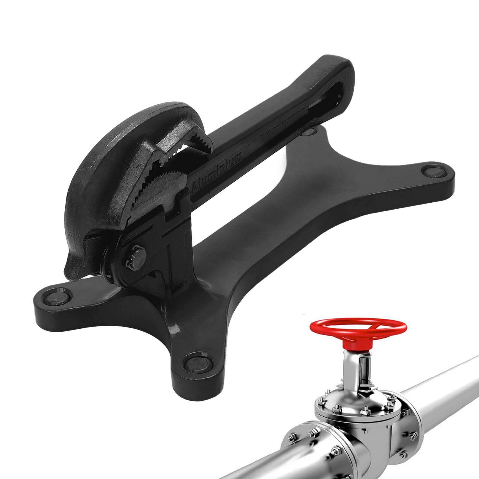 Ruaizel Portable Pipe Vise, Pipe Tightening Vise, Portable Aluminum Tube Vice for Narrow Space Work Sites, Valve High-Altitude, Maintenance
