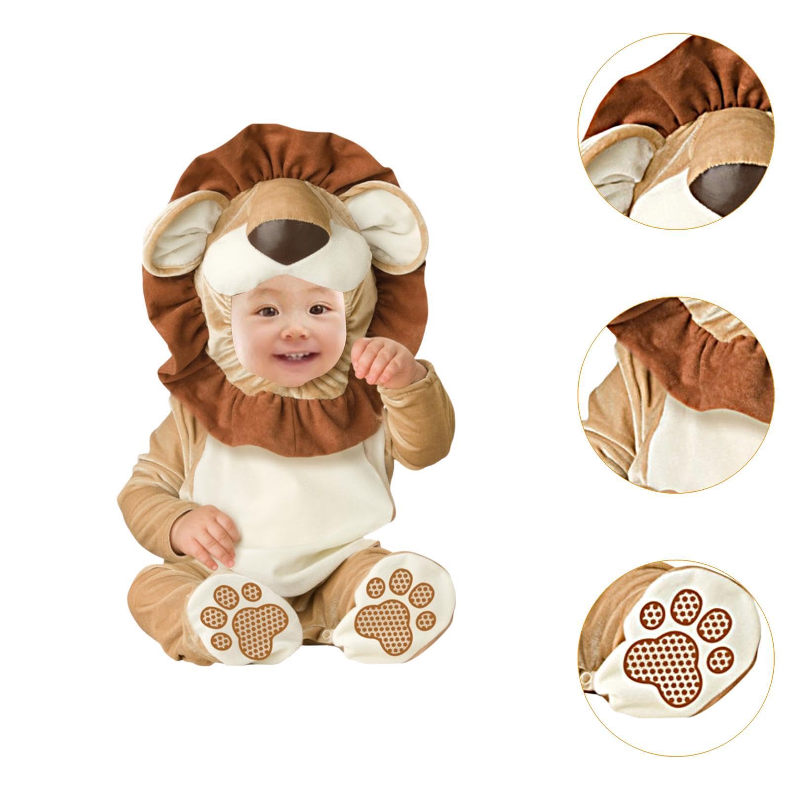 Baoblaze Costume di Halloween per neonati, tutina per neonati con cartoni animati, portatile, artigianale, divertente, per feste di Halloween, cosplay per, Forma di Leone, Xl
